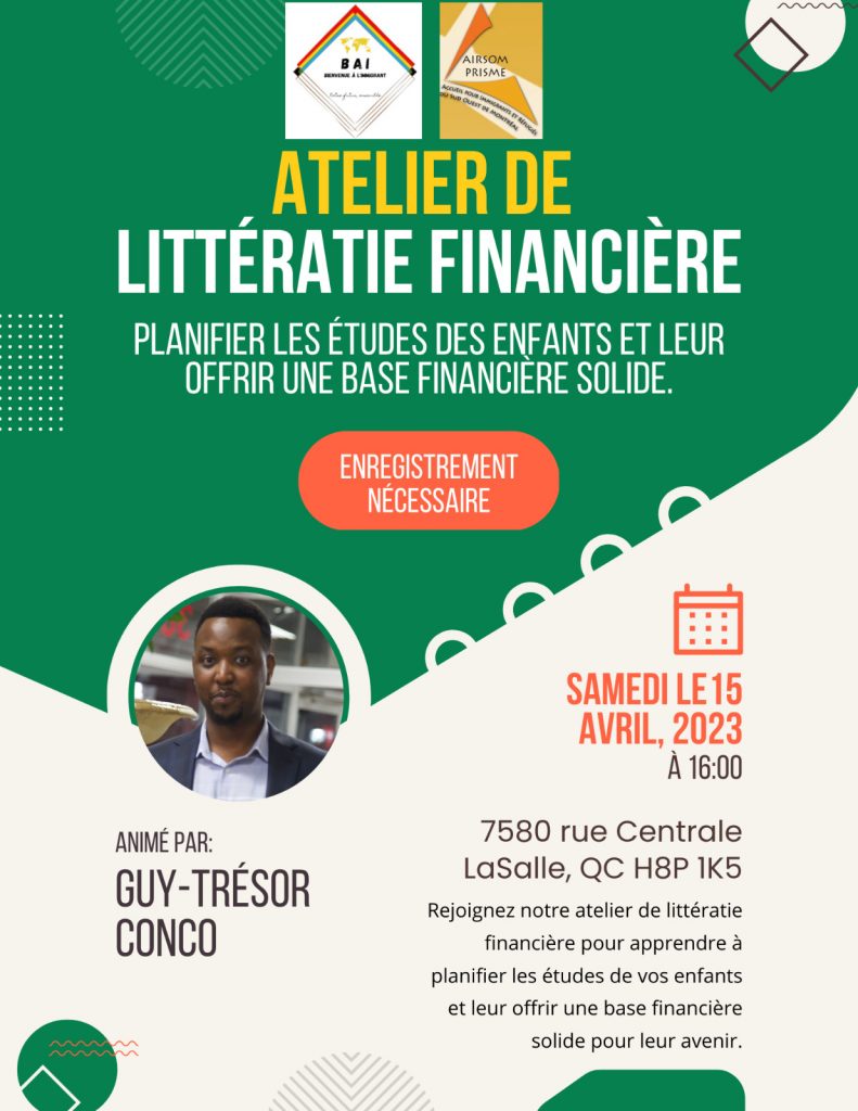 Inscription à notre atelier de littérature financière Avril – 2023